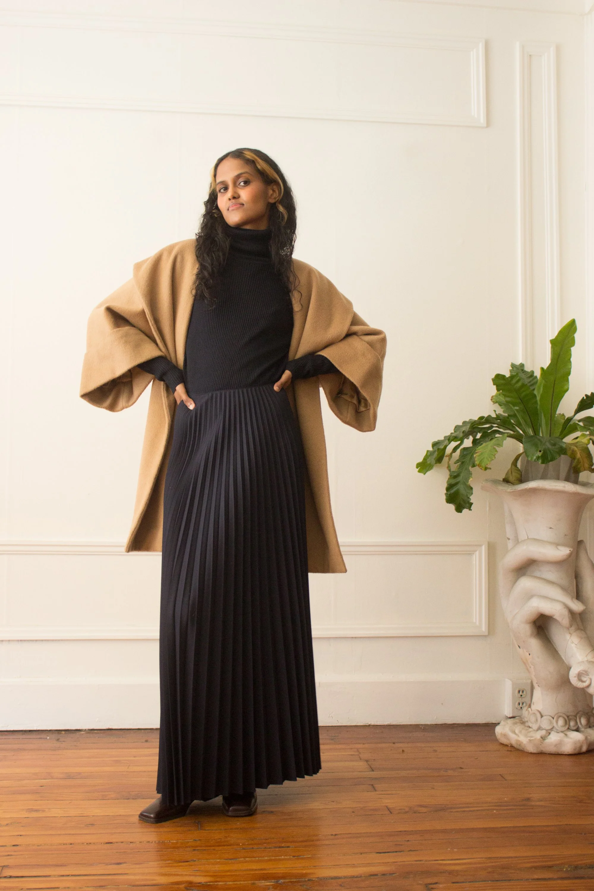 1980s Anne Klein Camel Hair Shawl Collar Overcoat — Wayward Collection